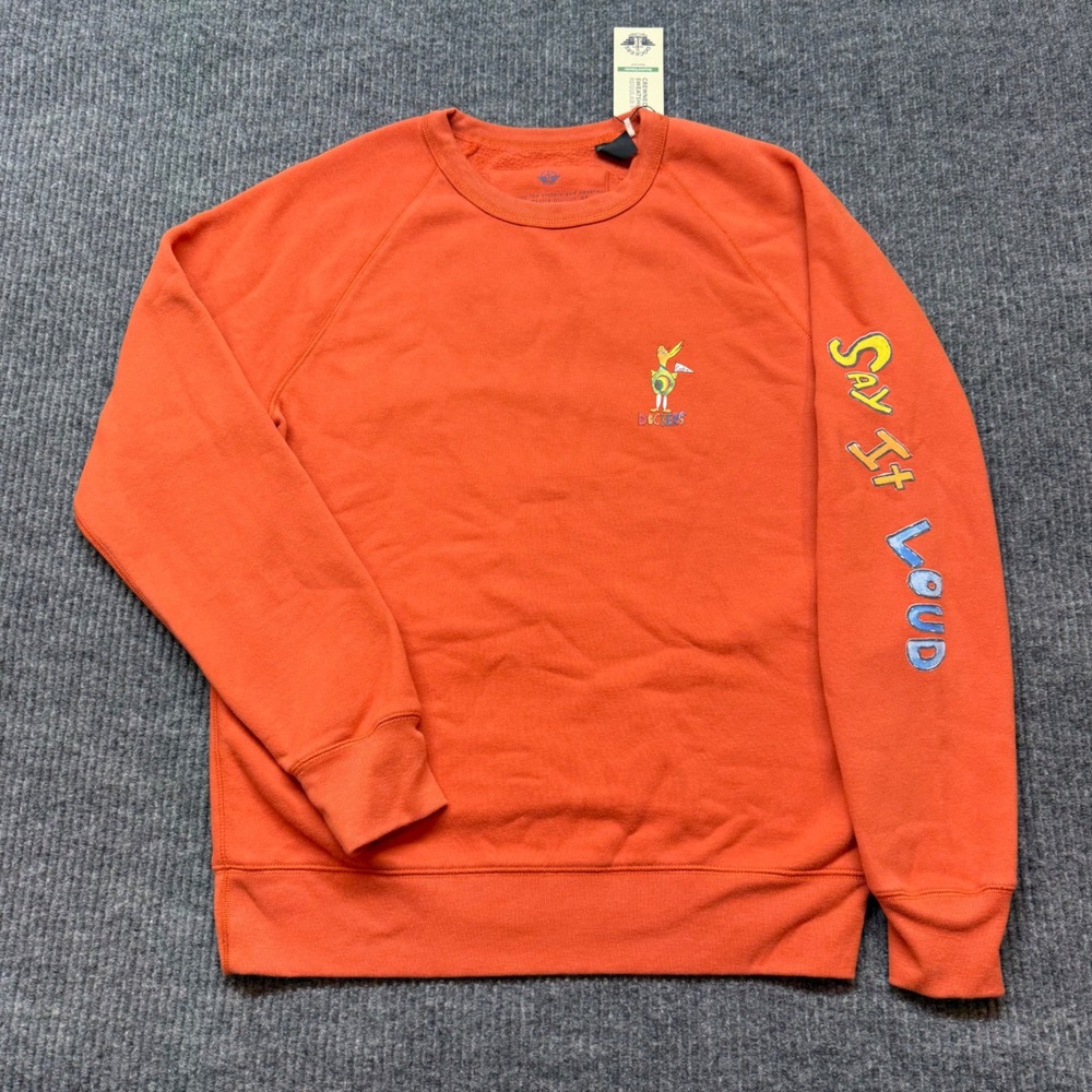 Dockers Pride Orange Graphic Sweatshirt M Castro Bird Crewneck LGBTQ Street